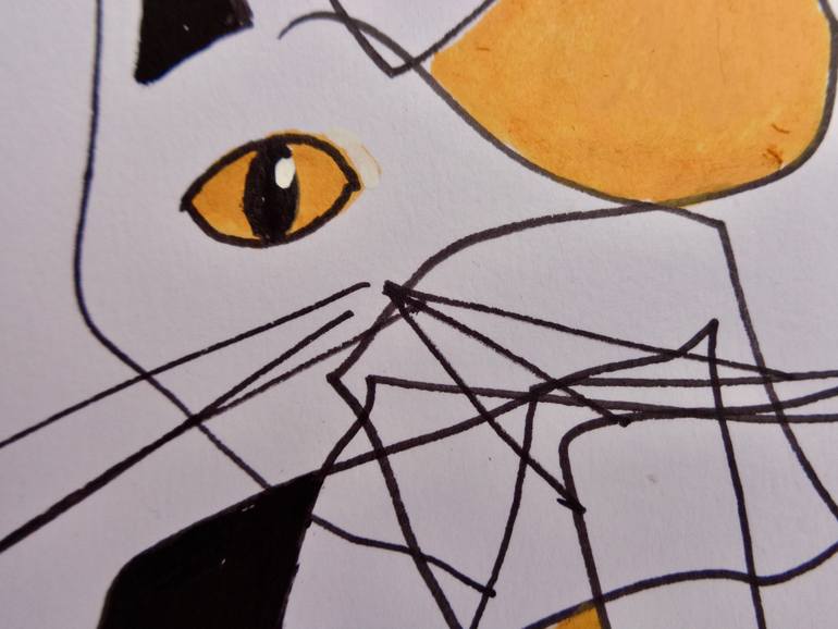 Original Abstract Animal Drawing by Daniel Genova