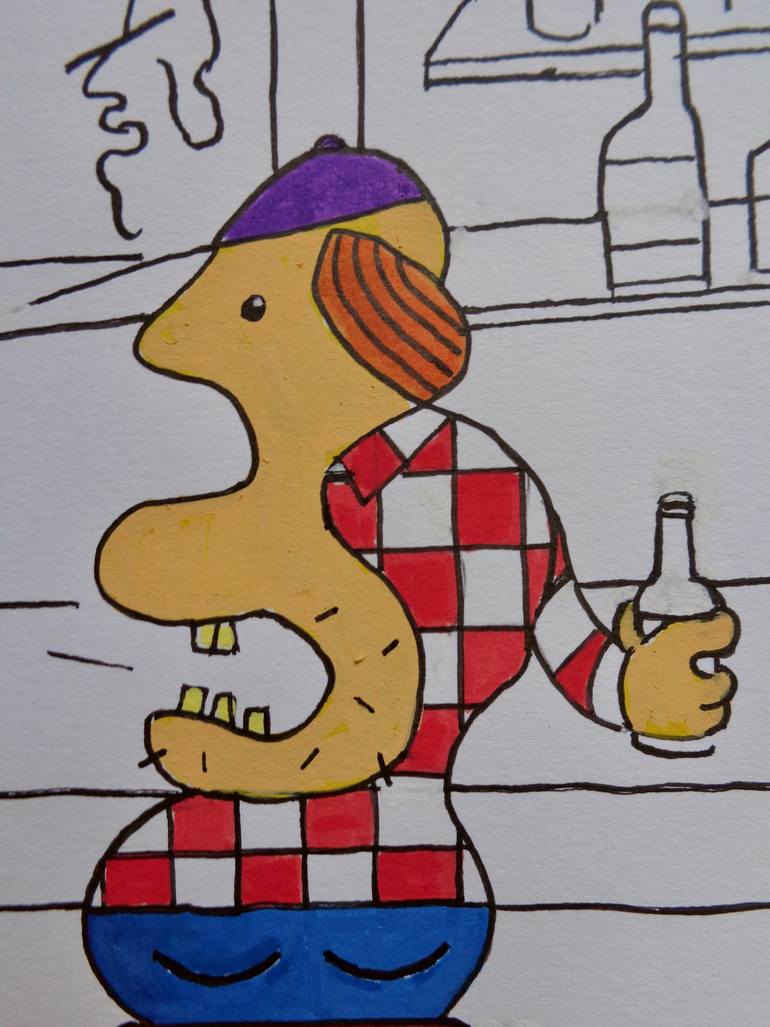 Original Contemporary Humor Drawing by Daniel Genova