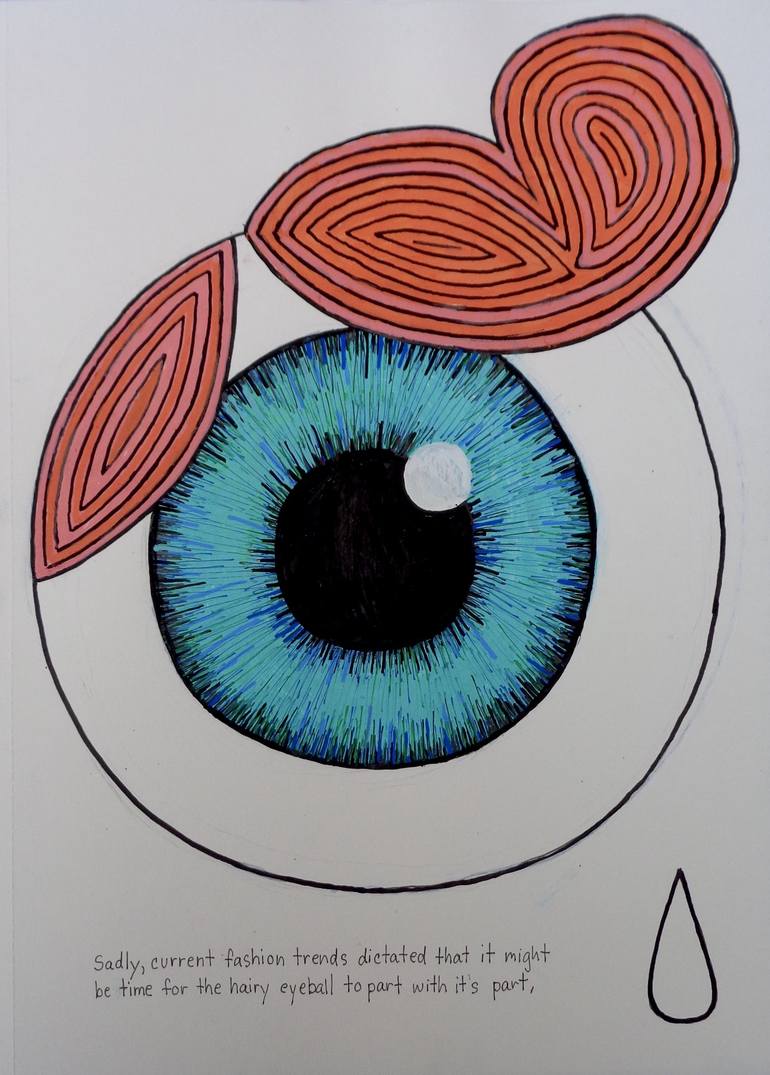 The hairy eyeball Drawing by Daniel Genova