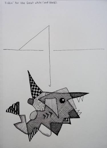 Original Abstract Fish Drawings by Daniel Genova