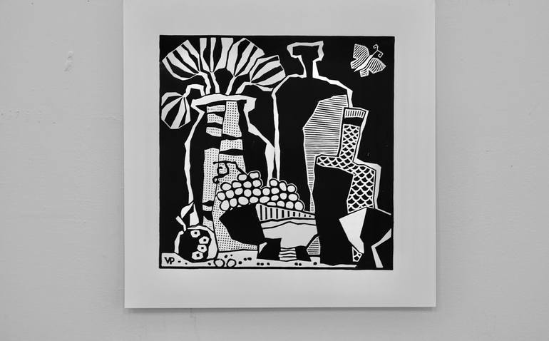 Original Black & White Still Life Printmaking by Vadim Puyandaev