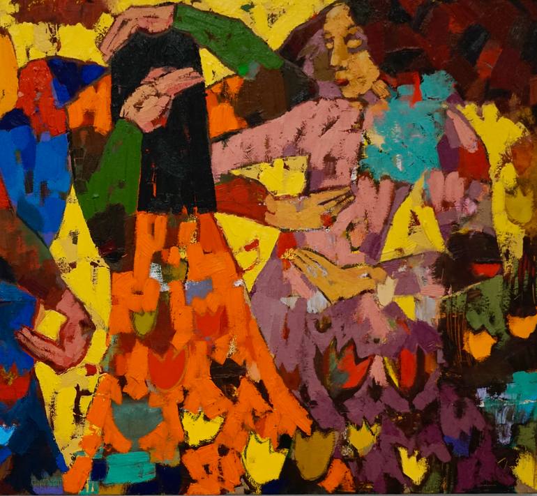 Original Abstract Expressionism Body Painting by Vadim Puyandaev