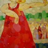 Dancing in Red Sarafan by Vadim Puyandaev