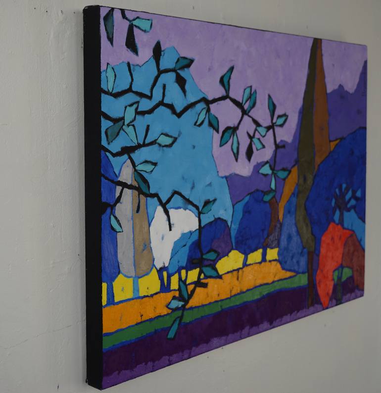 Original Expressionism Landscape Painting by Vadim Puyandaev