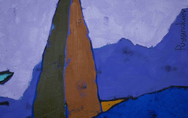 Original Expressionism Landscape Painting by Vadim Puyandaev