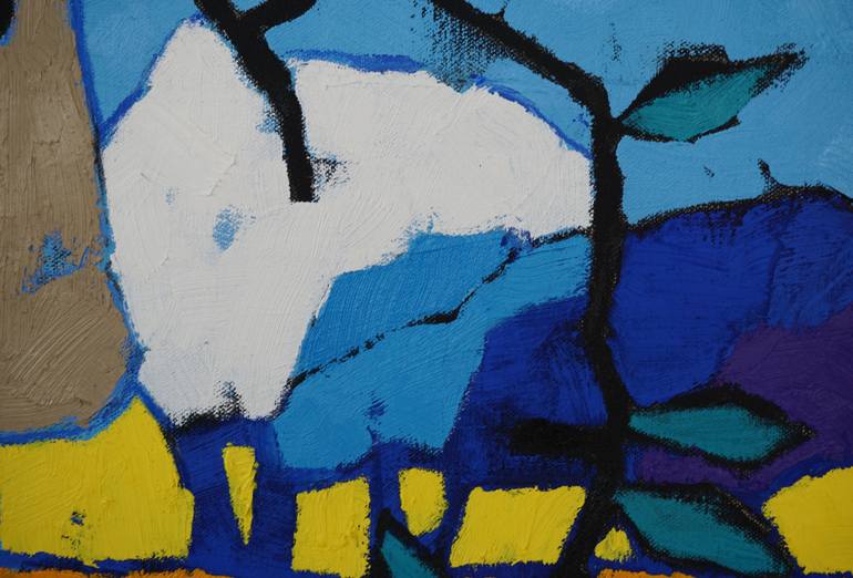 Original Expressionism Landscape Painting by Vadim Puyandaev