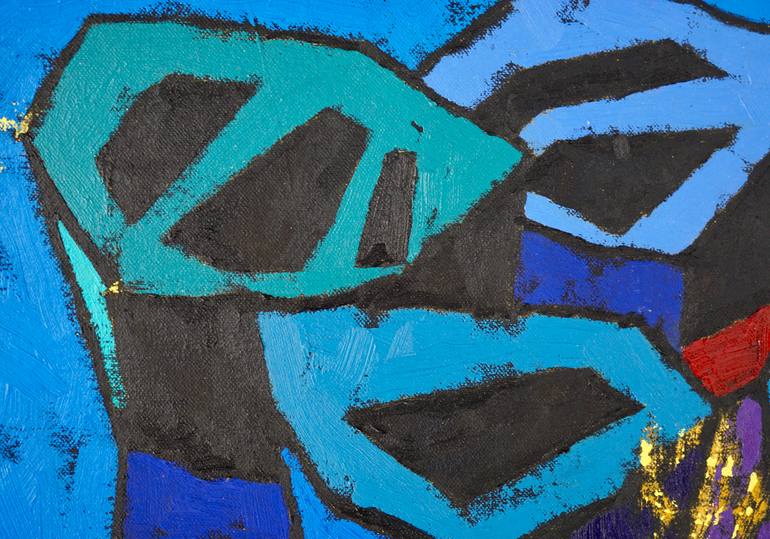 Original Expressionism Boat Painting by Vadim Puyandaev