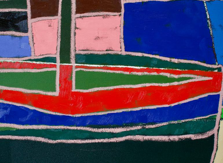 Original Figurative Boat Painting by Vadim Puyandaev