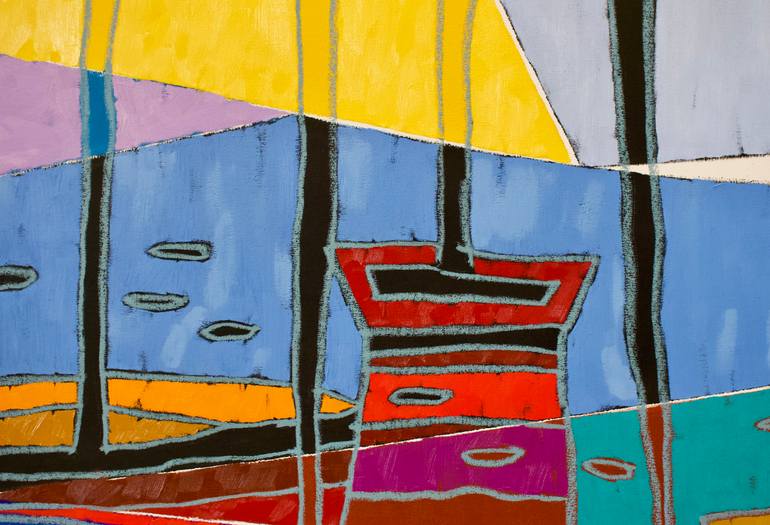 Original Figurative Boat Painting by Vadim Puyandaev