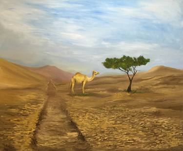Original Fine Art Places Paintings by Maryam Al-attiya