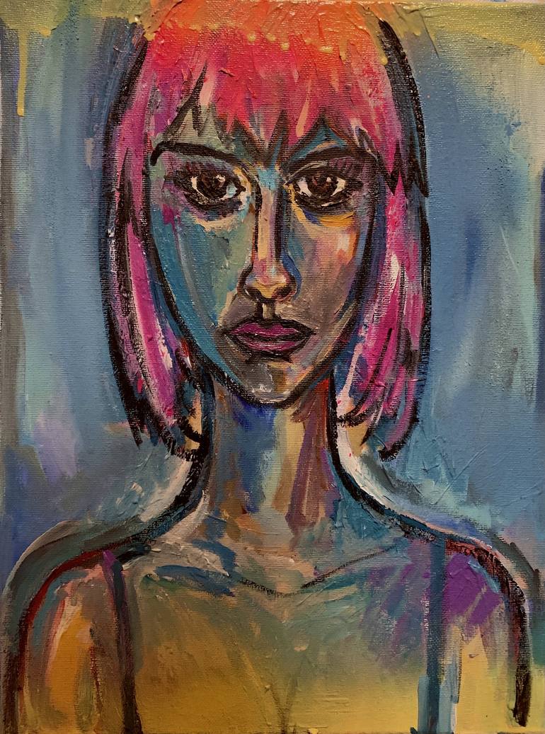 Original Abstract Expressionism Women Painting by Benjamin Robinson