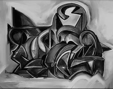Print of Abstract Graffiti Mixed Media by Benjamin Robinson