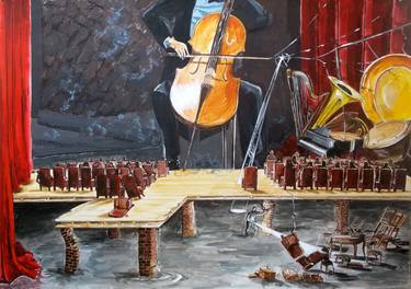 Print of Music Paintings by Lazaro Hurtado Atienza