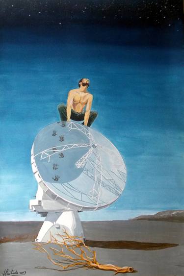 Original Outer Space Paintings by Lazaro Hurtado Atienza