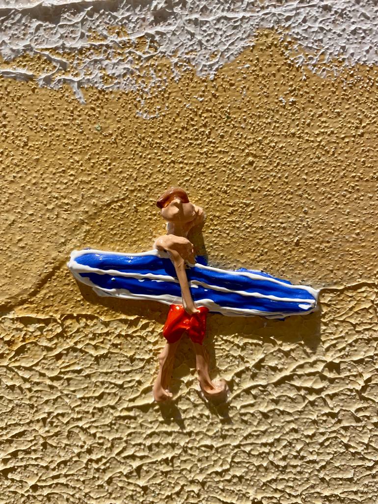 Original Figurative Beach Painting by Elizabeth Langreiter