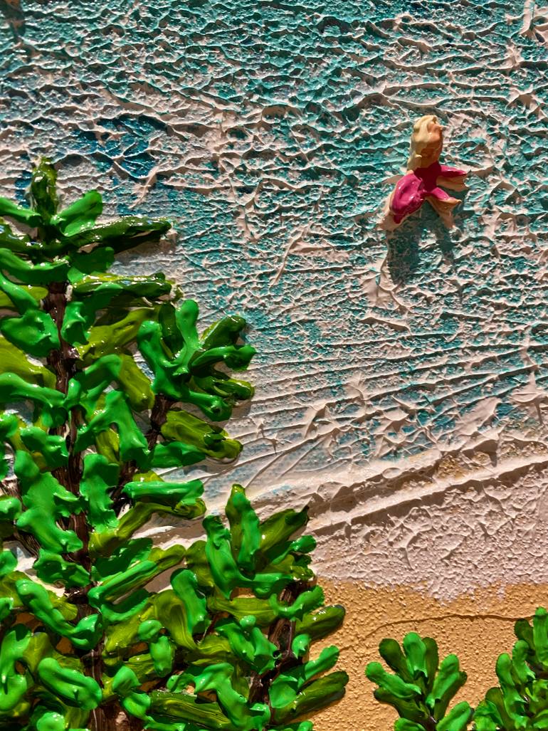 Original Figurative Beach Painting by Elizabeth Langreiter
