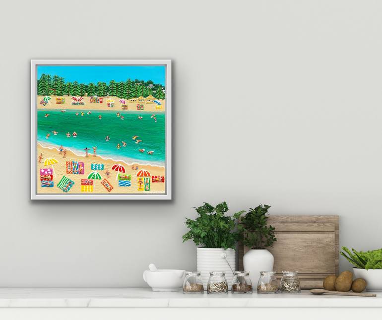 Original Beach Painting by Elizabeth Langreiter