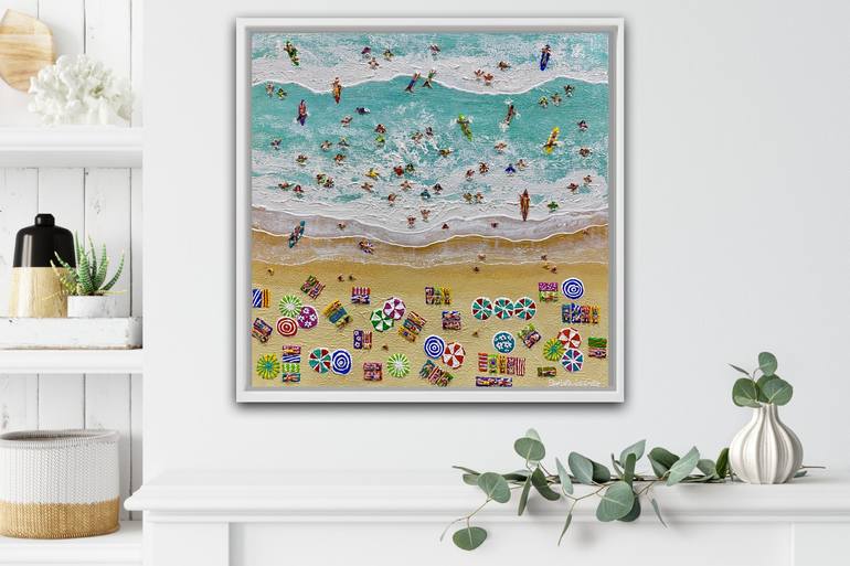 Original Beach Painting by Elizabeth Langreiter