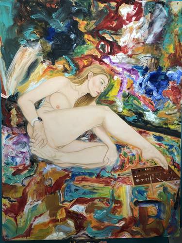 Original Abstract Nude Paintings by Nelson Aquini