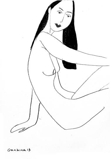 Original Nude Drawings by Vika Gankina