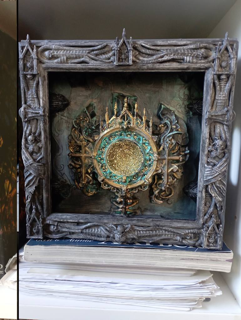 Original Geometric Sculpture by Cem Purtul Izz Design | Art Deco Art on Plastic | Core Dichotomy