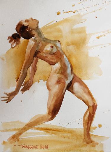 Original Expressionism Nude Paintings by Krassimir Kolev