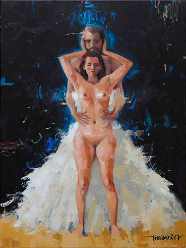Print of Nude Paintings by Krassimir Kolev