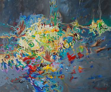 Original Abstract Expressionism Abstract Paintings by Krassimir Kolev