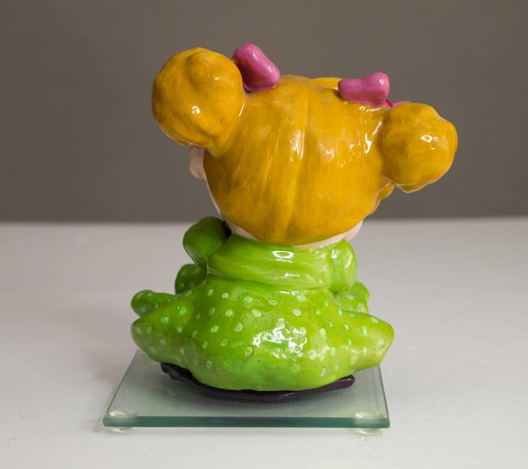 Original Figurative Fantasy Sculpture by Afroditi Tzavara