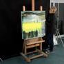 Painting in the studio for scale