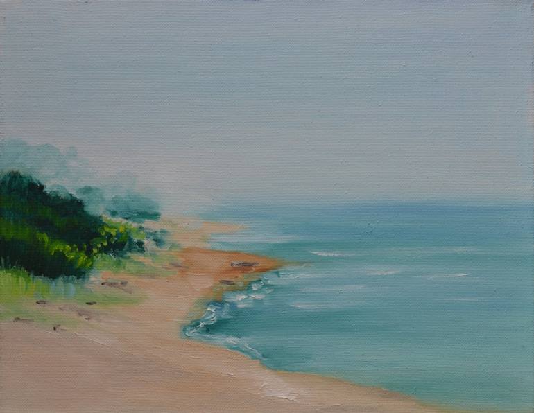 Print of Impressionism Seascape Paintings by Marta Zamarska