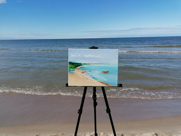 Original Impressionism Seascape Painting by Marta Zamarska