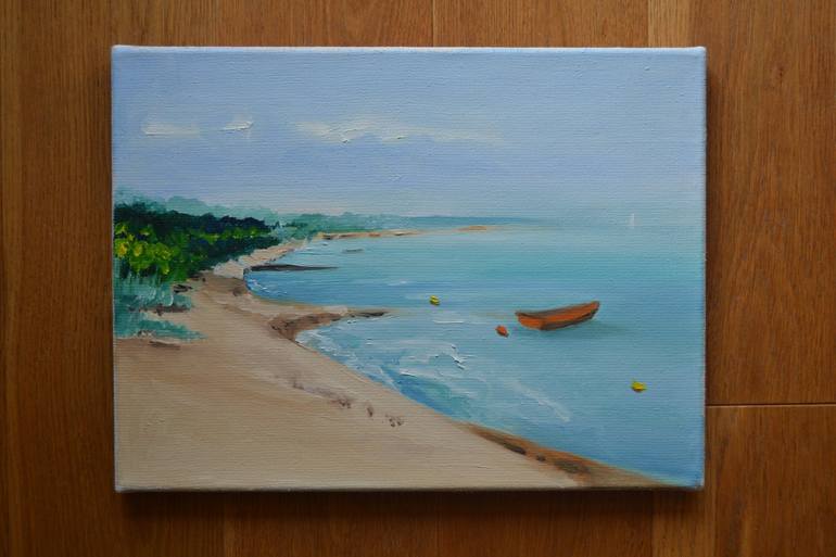 Original Impressionism Seascape Painting by Marta Zamarska