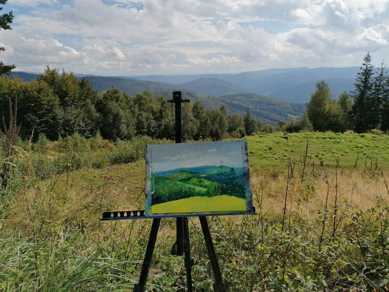 Original Impressionism Landscape Painting by Marta Zamarska