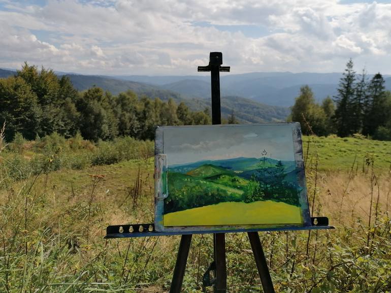 Original Impressionism Landscape Painting by Marta Zamarska