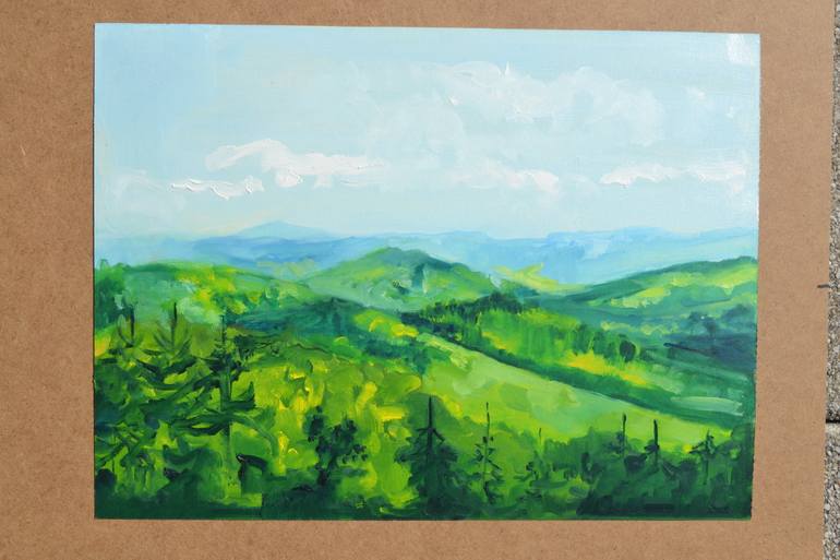 Original Impressionism Landscape Painting by Marta Zamarska