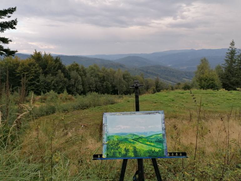 Original Impressionism Landscape Painting by Marta Zamarska