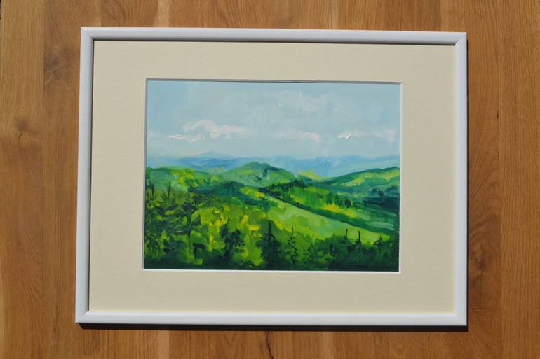 Original Impressionism Landscape Painting by Marta Zamarska