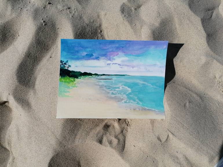 Original Impressionism Seascape Painting by Marta Zamarska