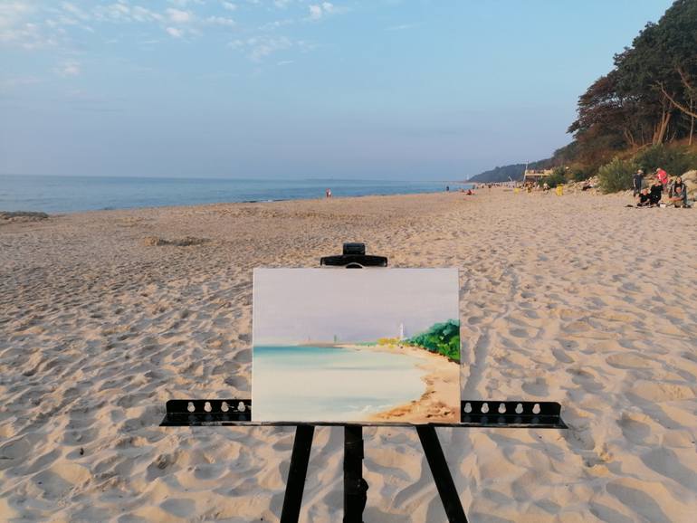 Original Impressionism Seascape Painting by Marta Zamarska