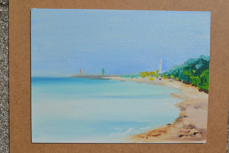 Original Impressionism Seascape Painting by Marta Zamarska