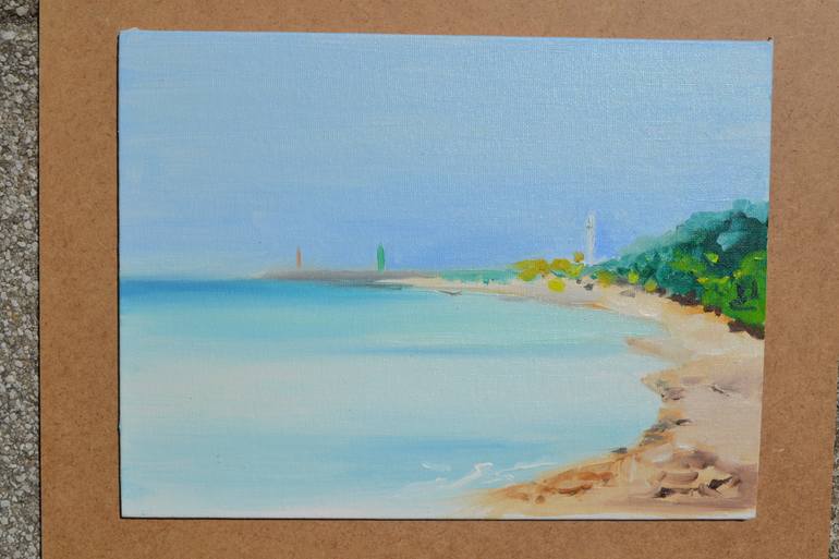 Original Impressionism Seascape Painting by Marta Zamarska