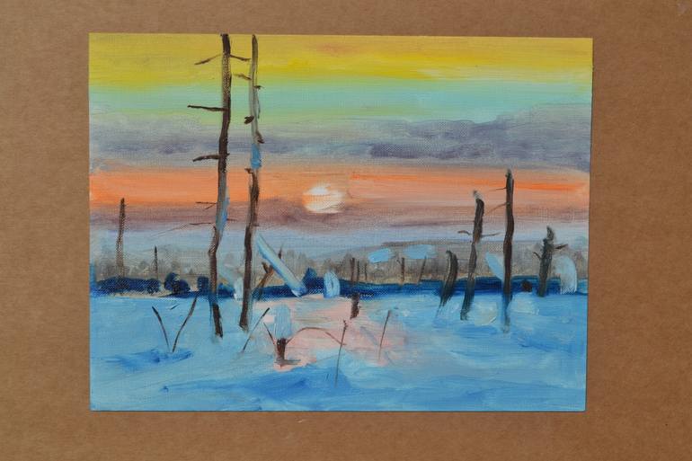 Original Impressionism Landscape Painting by Marta Zamarska