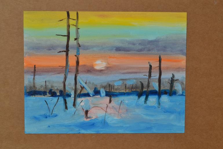 Original Impressionism Landscape Painting by Marta Zamarska