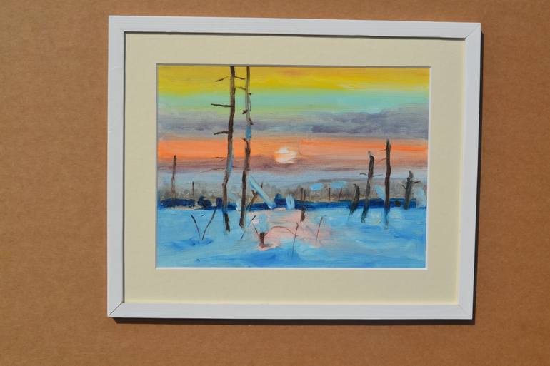 Original Impressionism Landscape Painting by Marta Zamarska
