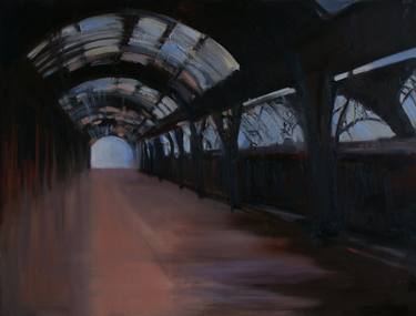 Print of Realism Train Paintings by Marta Zamarska