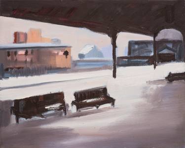 Print of Realism Train Paintings by Marta Zamarska