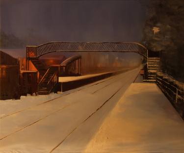 Print of Realism Train Paintings by Marta Zamarska