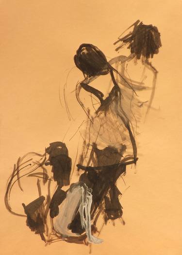 Print of Expressionism Performing Arts Drawings by Marta Zamarska