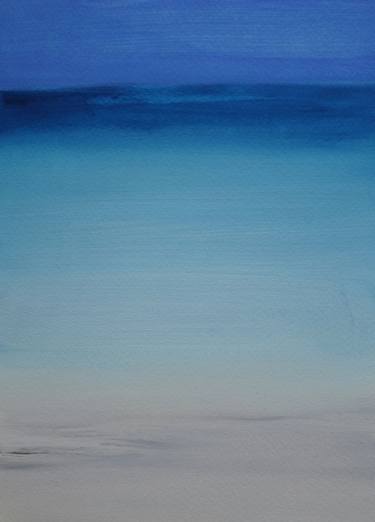 Print of Impressionism Seascape Paintings by Marta Zamarska